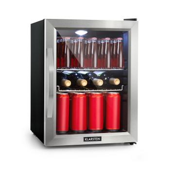 Klarstein Beersafe M, lednice, C, LED, 2 kovové rošty, skleněné dveře, černá