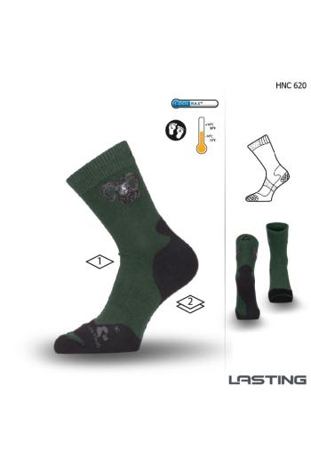 Lasting Myslivecká ponožka HNC 620 zelená Velikost: (46-49) XL ponožky
