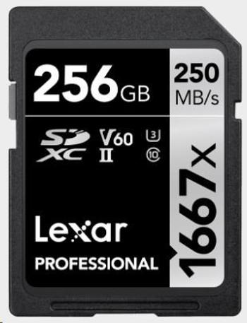 Lexar Pro 1667X SDXC UHS-II U3 (V60) R250/W120 256G