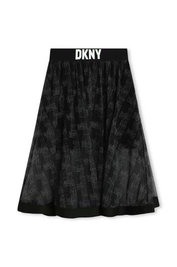 Dětská sukně Dkny černá barva, midi, áčková