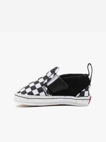 Vans Infant Checkerboard Hook And Loop Crib Slip On dětské Černá