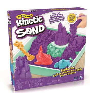 Kinetic Sand Krabice tekutého písku s podložkou fialová