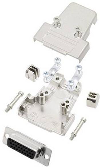 Sada D-SUB zásuvková lišta TRU COMPONENTS TCTRIM15HDS26K, 180 °, pólů 26, pájecí kalíšek, 1 ks