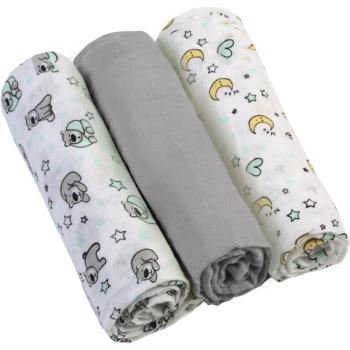 BabyOno Diaper Super Soft látkové pleny Grey 70 × 70 cm 3 ks