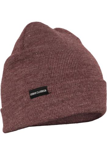 Urban Classics Basic Flap Beanie burgundy melange - UNI