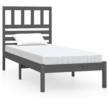 Rám postele šedý masivní borovice 75 × 190 cm Small Single, 3100985 (3100985)