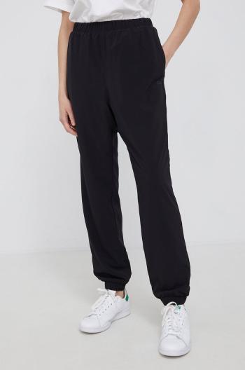 Oboustranné kalhoty GAP dámské, černá barva, jogger, medium waist