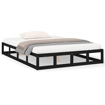 Rám postele černý 200 × 200 cm masivní dřevo, 820820 (820820)