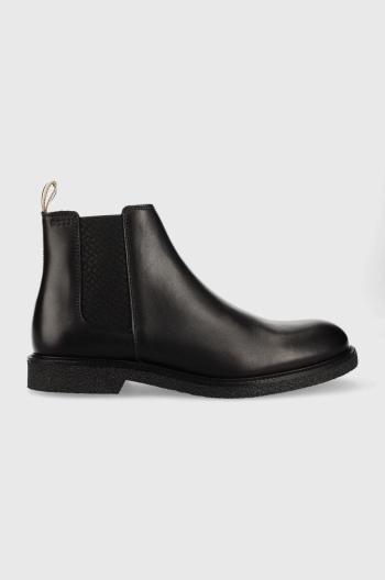 Kotníkové boty BOSS Tunley pánské, černá barva
