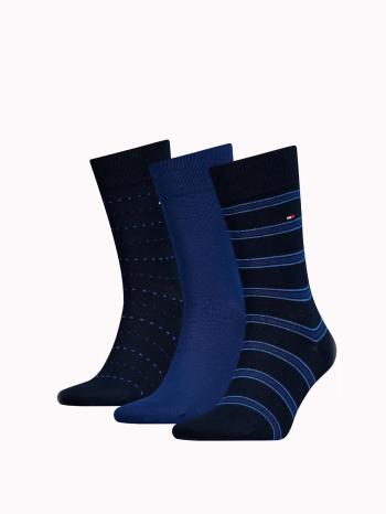 Tommy Hilfiger pánské modré ponožky Box 3 pack - 39 (322)
