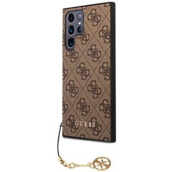 Guess 4G Charms Zadní Kryt pro Samsung Galaxy S23 Ultra Brown (GUHCS23LGF4GBR)