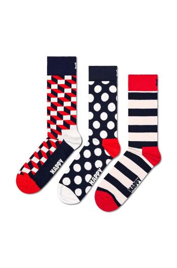 Ponožky Happy Socks Classic Filled Optic Socks 3-pack