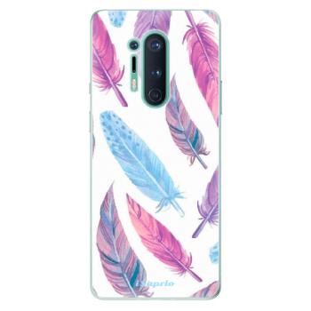 Odolné silikonové pouzdro iSaprio - Feather Pattern 10 - OnePlus 8 Pro