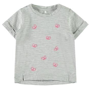 name it Girls Tričko Fantasia Grey melange