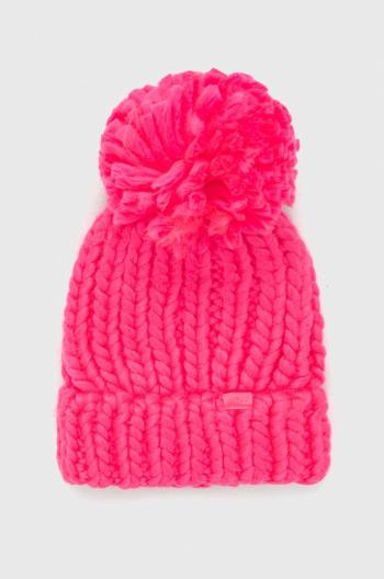 Čepice 4F růžová barva, z husté pleteniny