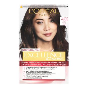 L'Oréal Paris Excellence Creme Triple Protection 48 ml barva na vlasy pro ženy 4,02 Tempting Brunette Brown na všechny typy vlasů