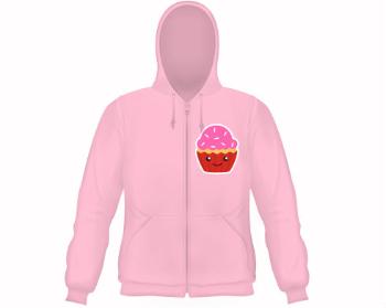 Pánská mikina na zip s kapucí Kawaii cupcake