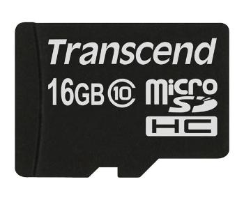 TRANSCEND MicroSDHC karta 16GB Class 10, bez adaptéru