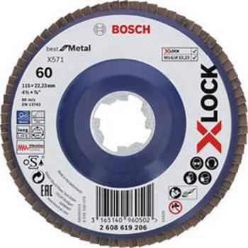 Vějířový brusný kotouč X571 Best for Metal, rovný, 115 mm, k 60, plast Bosch Accessories 2608619206 Ø 115 mm 1 ks