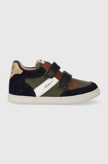 Dětské sneakers boty Pom D'api MOUSSE EASY RACING zelená barva