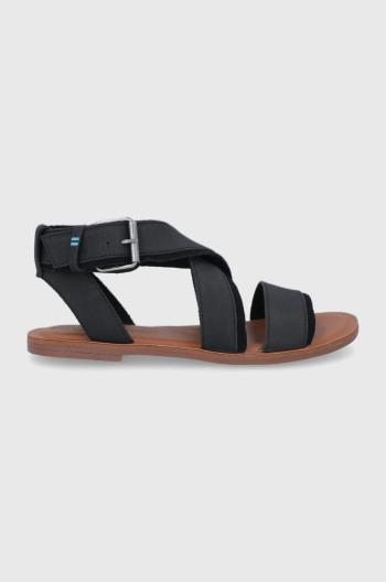 Kožené sandály Toms Sidney dámské, černá barva