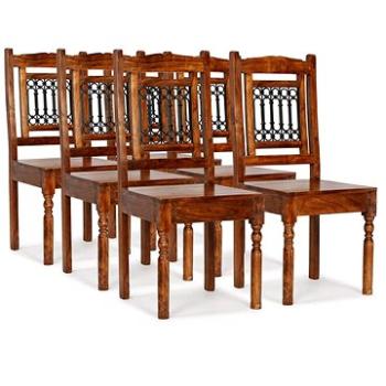 Jídelní židle 6 ks masiv sheeshamový povrch klasický styl (275272)