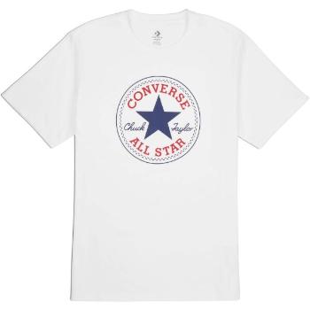 Converse STANDARD FIT CENTER FRONT CHUCK PATCH CORE TEE Pánské tričko, bílá, velikost XXL