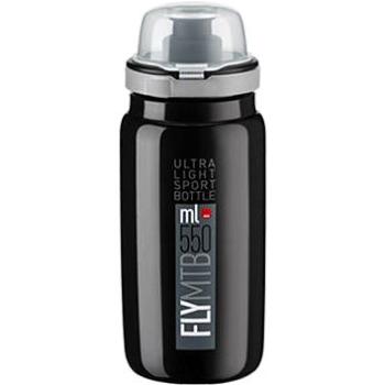Elite Cyklistická láhev na vodu FLY MTB BLACK grey logo 550 ml (8020775035900)