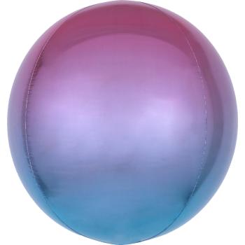 Amscan Ombre fialovo-modrý fóliový balonek - koule