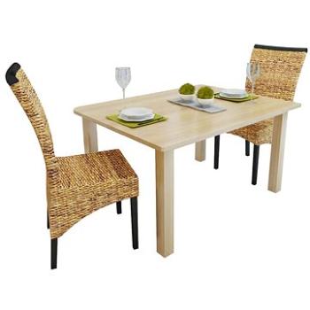 Jídelní židle 2 ks abaka a masivní mangovníkové dřevo (243233)