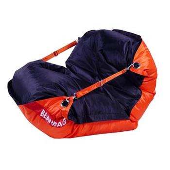 BeanBag Sedací pytel 189×140 duo orange - black (BB189×140-orange-black)