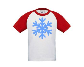 Dětské tričko baseball Sněhová vločka