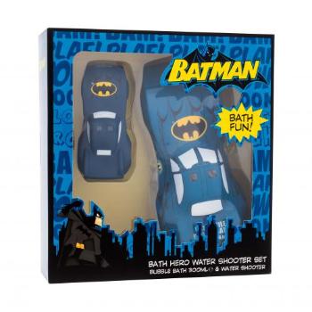 DC Comics Batman Bath Hero Water Shooter Set dárková kazeta pěna do koupele 300 ml + vodní pistole 1 ks pro děti poškozená krabička