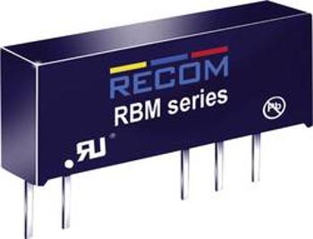 DC/DC měnič Recom RBM-0505D (10000163), vstup 5 V/DC, výstup ±5 V/DC, ±100 mA, 1 W