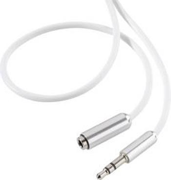 Prodlužovací kabel SpeaKa, jack zástr. 3.5 mm/jack zás. 3.5 mm, bílý, 1,5 m