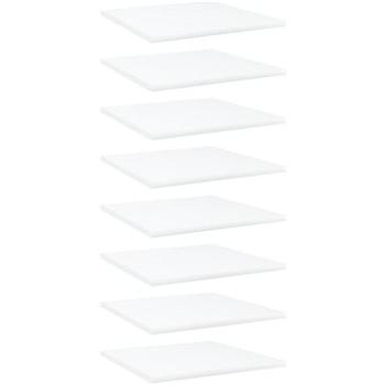 Přídavné police 8 ks bílé 40 x 40 x 1,5 cm dřevotříska 805171 (695,45)