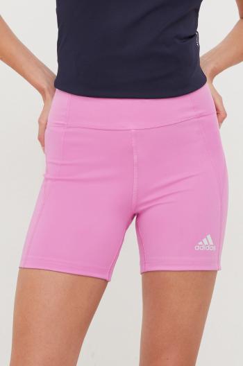 Běžecké šortky adidas Performance Own The Run růžová barva, high waist