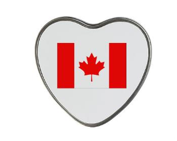Plechová krabička srdce Kanada