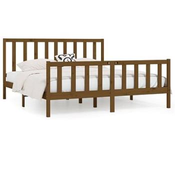 Rám postele medově hnědý masivní dřevo 180×200 cm Super King, 3106851 (3106851)