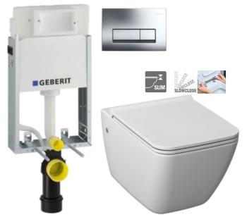 GEBERIT KOMBIFIXBasic vč. chromového tlačítka DELTA 51 + WC JIKA PURE + SEDÁTKO SLOWCLOSE 110.100.00.1 51CR PU2