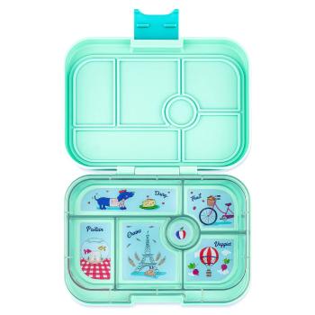 Obědový box ORIGINAL 6 625 ml, tyrkysová / Paříž, plast, Yumbox