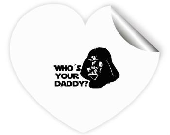 Samolepky srdce - 5 kusů Who is your daddy