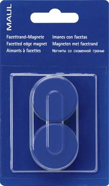 Maul MAULpro, 6178235 magnet, (Ø x v) 34 mm x 13 mm, kulatý, facetový okraj , modrá, 2 ks