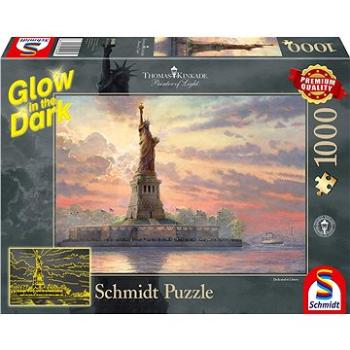 Schmidt Svítící puzzle Socha Svobody, New York 1000 dílků (4001504594985)