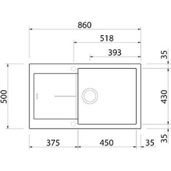 SINKS INFINITY 860 Titanium+VITALIA GR (IN86072VIGR72)