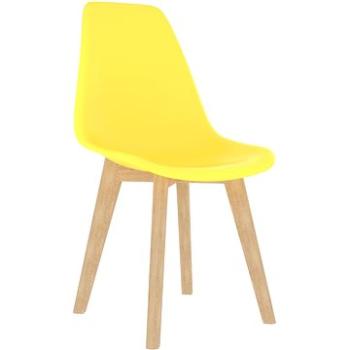 Jídelní židle 6 ks žluté plast (289118)