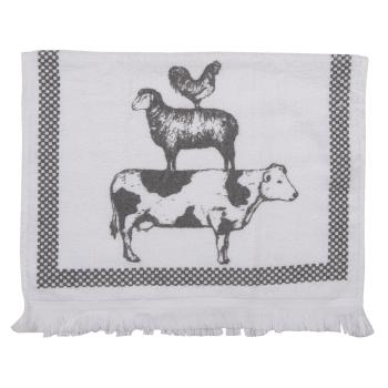 Kuchyňský froté ručník s krávou, ovcí a slepicí - 40*66 cm CT021