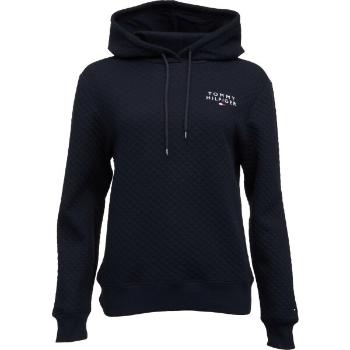 Tommy Hilfiger QUILTED HOODIE Dámská mikina, tmavě modrá, velikost