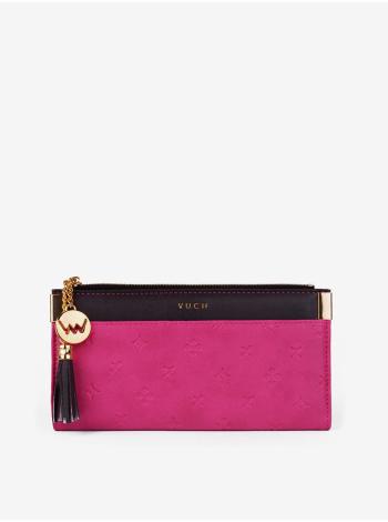 Černo-růžová dámská vzorovaná peněženka VUCH Clovers
