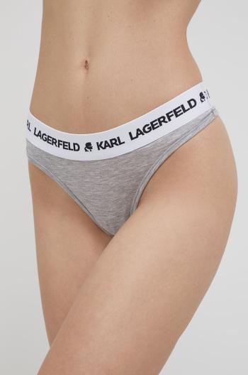 Tanga Karl Lagerfeld (2-pack) šedá barva